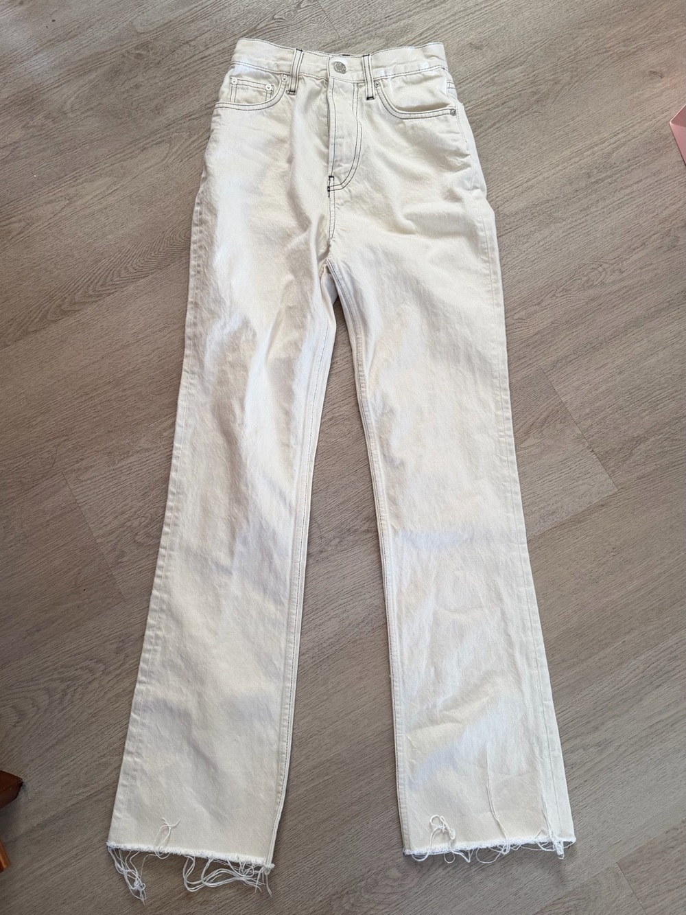 Helmut Lang Off-White Straight-Leg Jeans